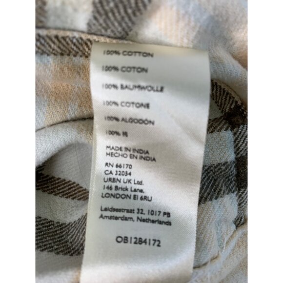 We The Free Womens L Plaid Button-Down Long Sleeve Shirt Shacket EUC 8130 - Picture 8 of 10